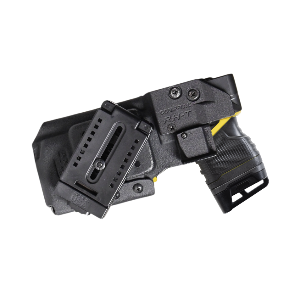 Rear view of the TASER 10 holster and mounting hardware